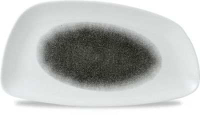 Churchill - Piatto geometrico 35 x 18,5 cm Raku Quartz Black Studio Prints