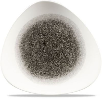 Churchill - Piatto triangolare 31,1 cm Raku Quartz Black Studio Prints