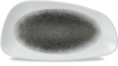 Churchill - Piatto geometrico 30 x 15,5 cm Raku Quartz Black Studio Prints
