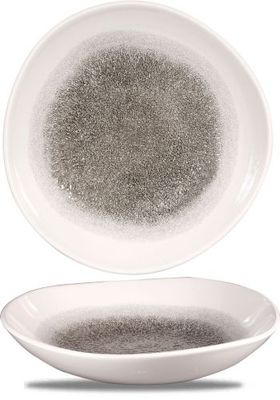 Churchill - Piatto fondo organico 25,3 cm Raku Quartz Black Studio Prints