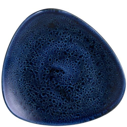 Churchill - Piatto triangolare 24,5 cm Plume Ultramarine