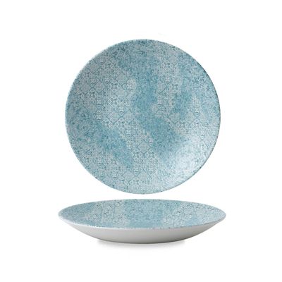 Churchill - Piatto fondo 28,1 cm Vintage Prints Med Tiles Aquamarine
