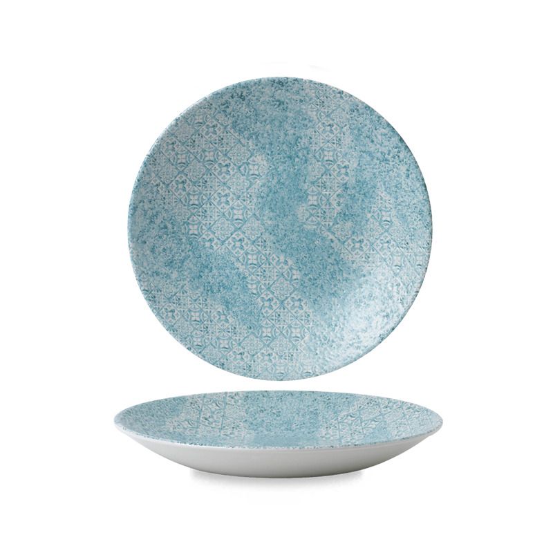 Churchill - Piatto fondo 28,1 cm Vintage Prints Med Tiles Aquamarine