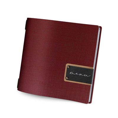 Dag Style - Menu Chef Quadrato 23 x 23 cm Bordeaux