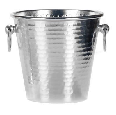 Secchiello Champagne Martellato con Anelli 21 cm Argento - Ciana