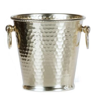 Secchiello Champagne Martellato con Anelli 21 cm Oro - Ciana