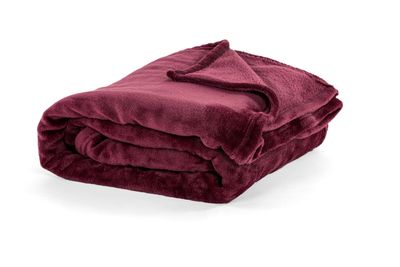Plaid morbido in pile 180 x 220 cm Rosso - Tirolix