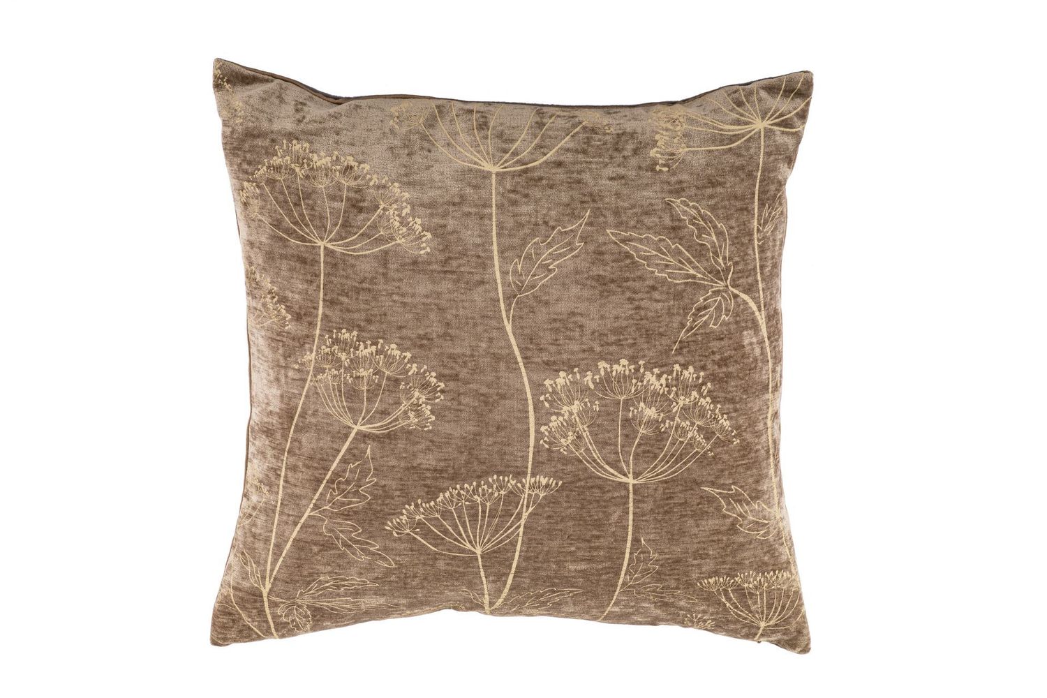 Cuscino con stampa fiori 44 x 44 cm Taupe - Tirolix