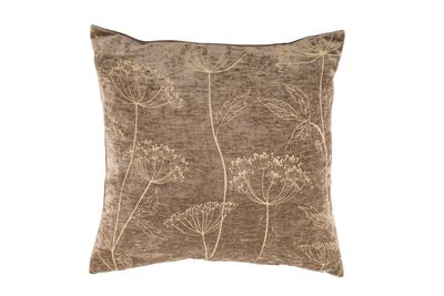 Cuscino con stampa fiori 44 x 44 cm Taupe - Tirolix