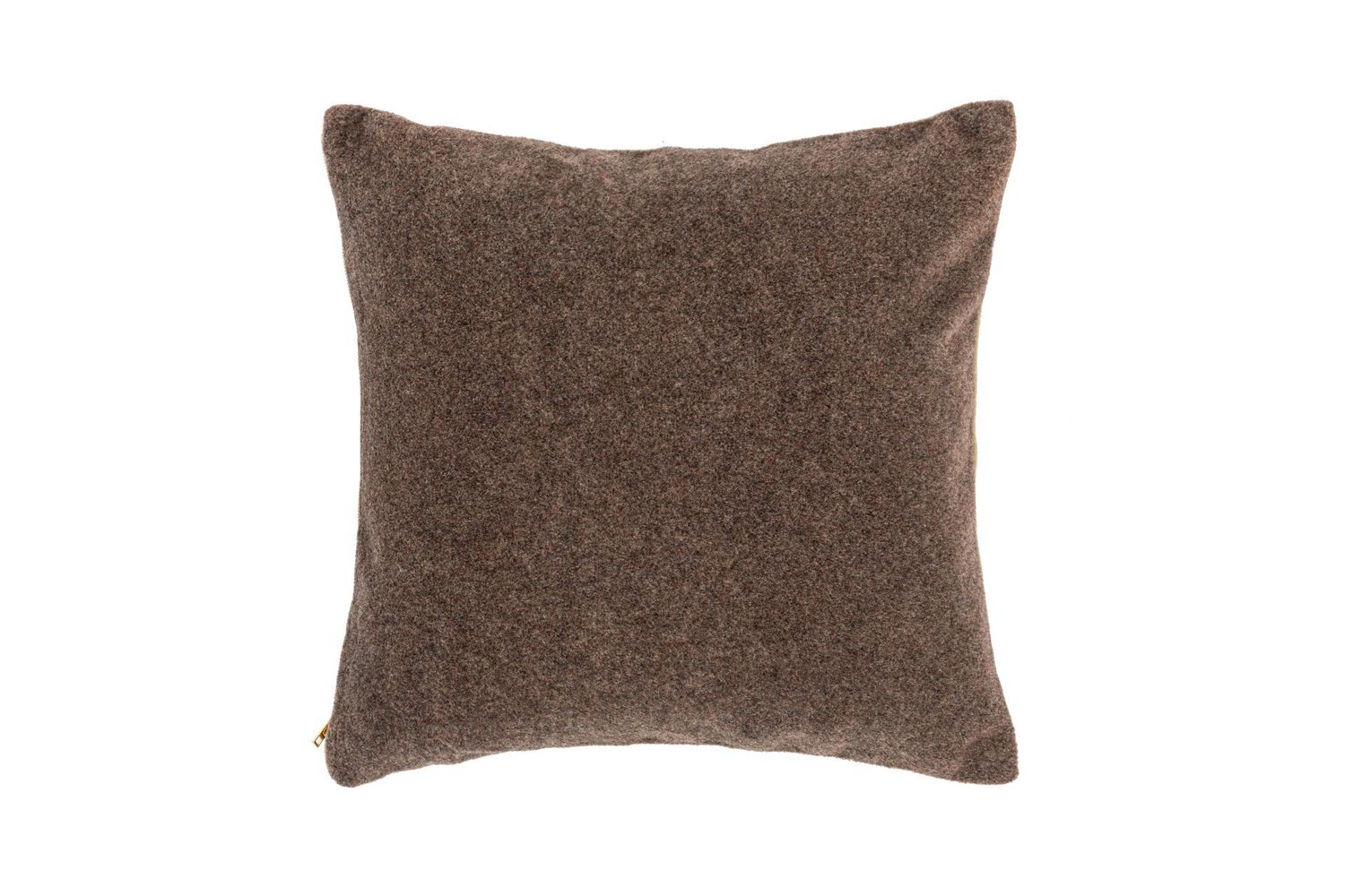 Cuscino effetto feltro 45 x 45 cm Marrone/Taupe - Tirolix