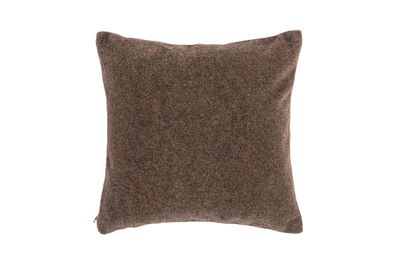 Cuscino effetto feltro 45 x 45 cm Marrone/Taupe - Tirolix
