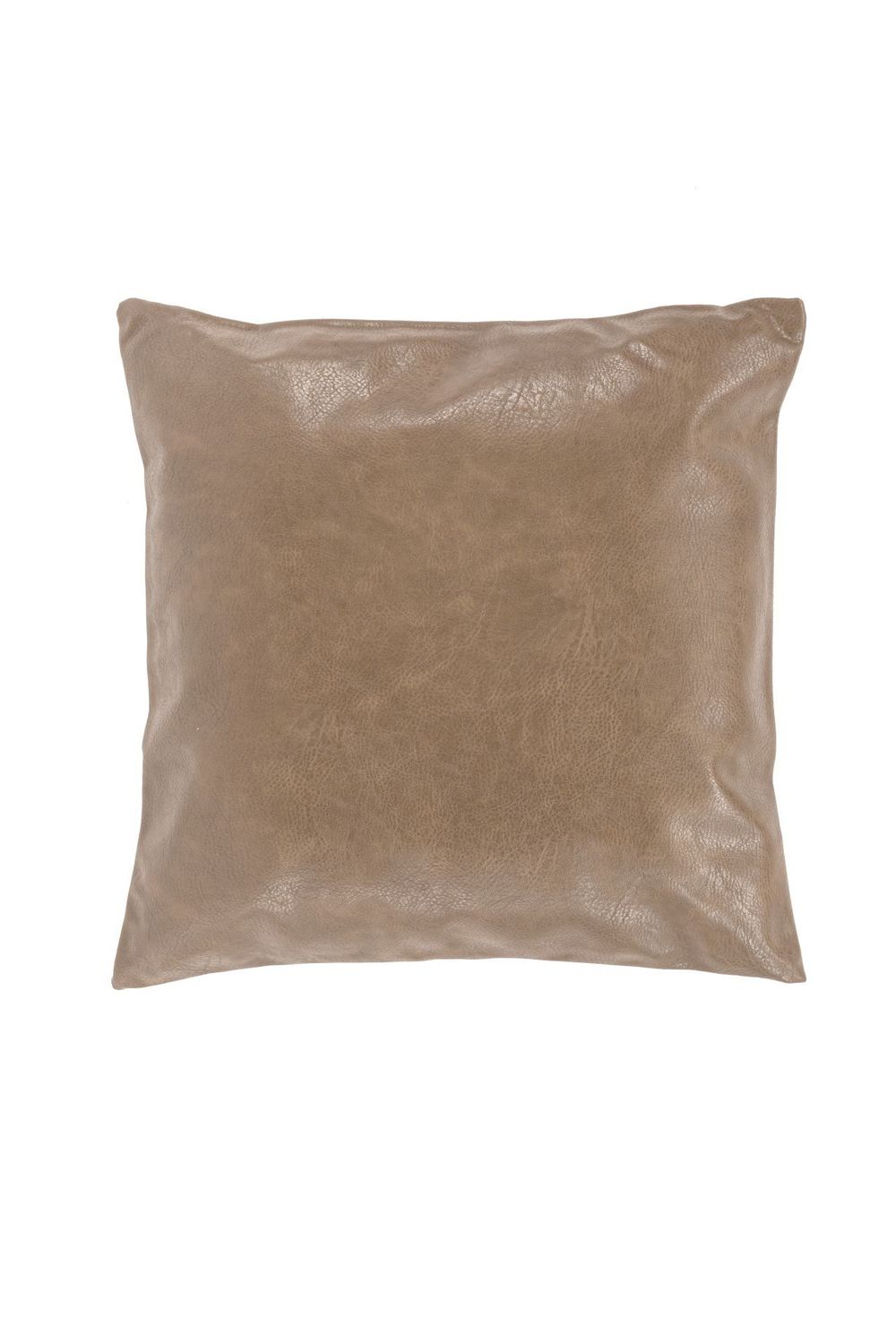 Cuscino in ecopelle 45 x 45 cm Taupe - Tirolix