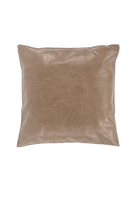 Cuscino in ecopelle 45 x 45 cm Taupe - Tirolix