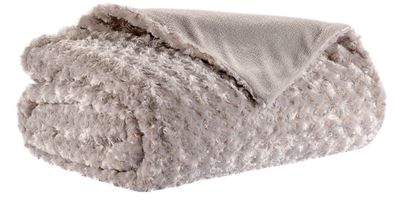 Plaid soffice 150 x 200 cm Taupe - Tirolix