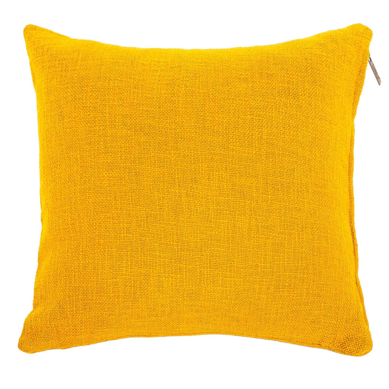 Cuscino in cotone slub 45 x 45 cm Giallo - Tirolix