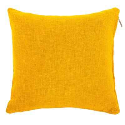 Cuscino in cotone slub 45 x 45 cm Giallo - Tirolix