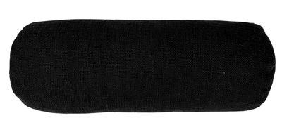 Cuscino in cotone slub cilindrico 15 x 45 cm Nero - Tirolix