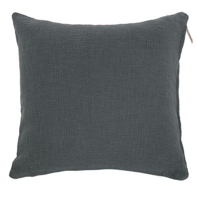 Cuscino in cotone slub 45 x 45 cm Grigio - Tirolix