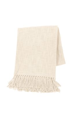 Plaid in cotone slub 130 x 160 cm Crema - Tirolix