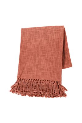 Plaid in cotone slub 130 x 160 cm Ruggine - Tirolix