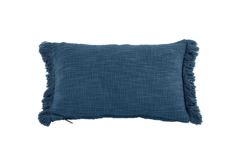 Cuscino in cotone slub 30 x 50 cm Blu - Tirolix