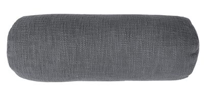Cuscino in cotone slub cilindrico 15 x 45 cm Grigio - Tirolix