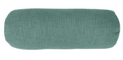 Cuscino in cotone slub cilindrico 15 x 45 cm Verde - Tirolix