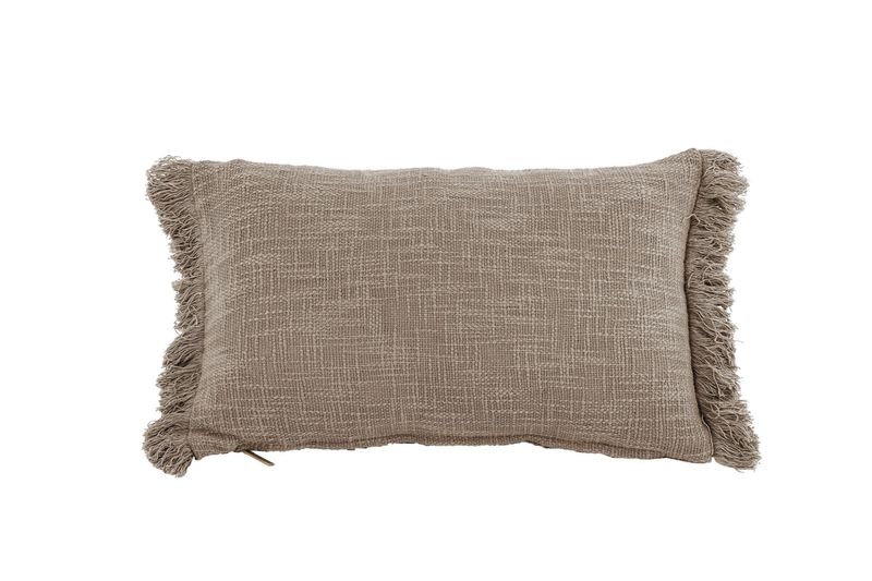 Cuscino in cotone slub 30 x 50 cm Taupe - Tirolix