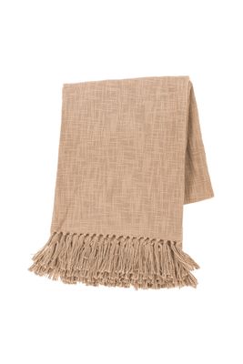 Plaid in cotone slub 130 x 160 cm Sabbia - Tirolix