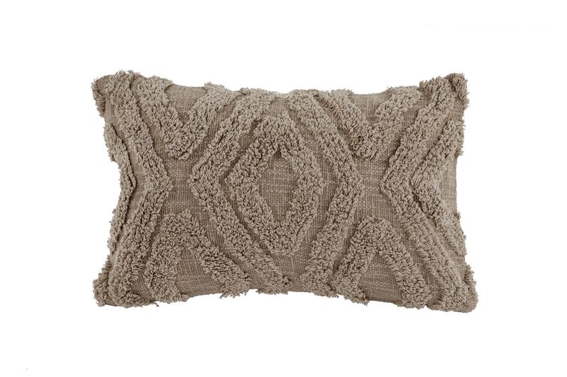 Cuscino trapuntato 30 x 50 cm Taupe - Tirolix