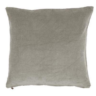 Cuscino in cotone velluto 45 x 45 cm Taupe - Tirolix