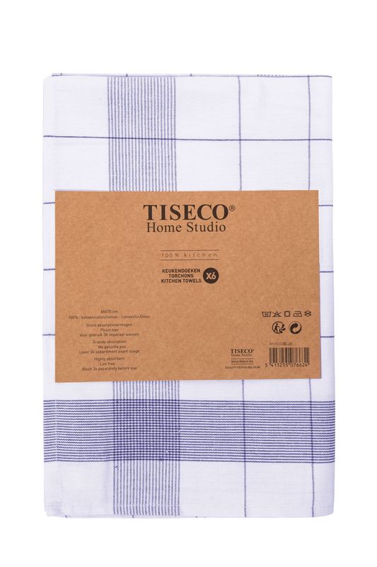 Panno per vetro 6 pezzi 65 x 70 cm Blu - Tirolix