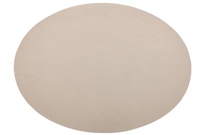 Tovaglietta Ovale Ecopelle 33x45 cm Taupe - Tirolix