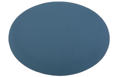 Tovaglietta Ovale Ecopelle 33x45 cm Blu - Tirolix
