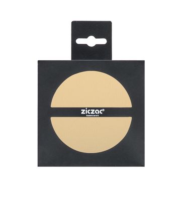 Sottobicchieri Ecopelle 4 Pz. 10 cm Sabbia - Tirolix