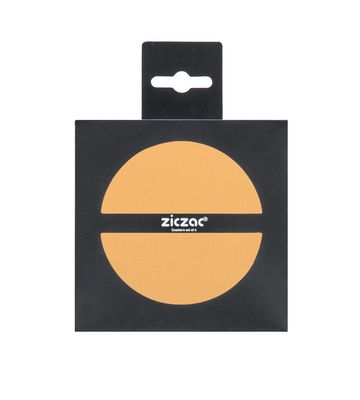 Sottobicchieri Ecopelle 4 Pz. 10 cm Giallo - Tirolix