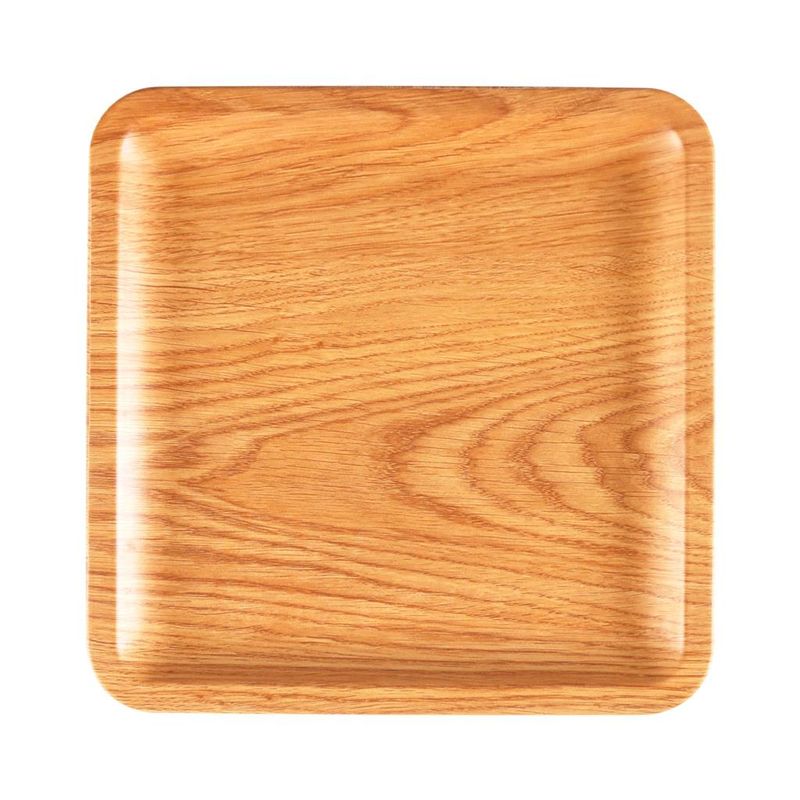 Tirolix - Vassoio Quadro Melamina 23x23 cm Bliss Effetto Legno