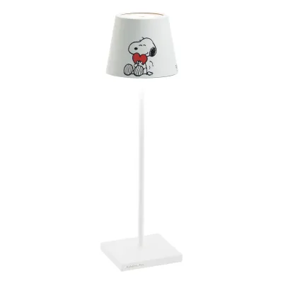 Lampada da tavolo 38 x 11 cm Poldina x Peanuts Heart Bianco - Zafferano