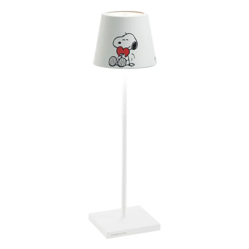 Lampada da tavolo 38 x 11 cm Poldina x Peanuts Heart Bianco - Zafferano