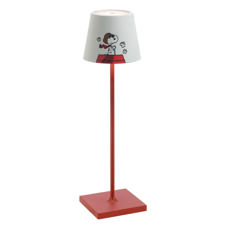 Lampada da tavolo 38 x 11 cm Poldina x Peanuts Aviator Rosso - Zafferano