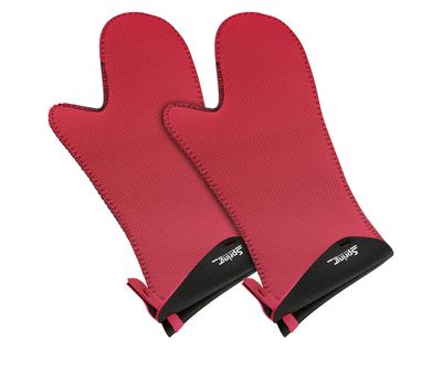 Spring - Guanto da cucina lungo nero/rosso 33 x 15 cm Spring Grips