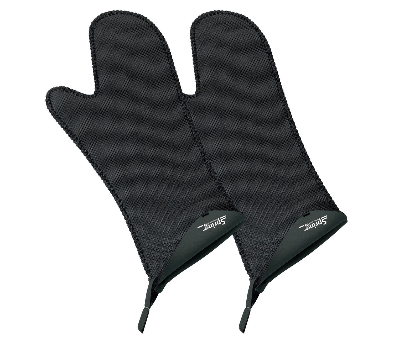 Spring - Guanto da cucina lungo nero 33 x 15 cm Spring Grips