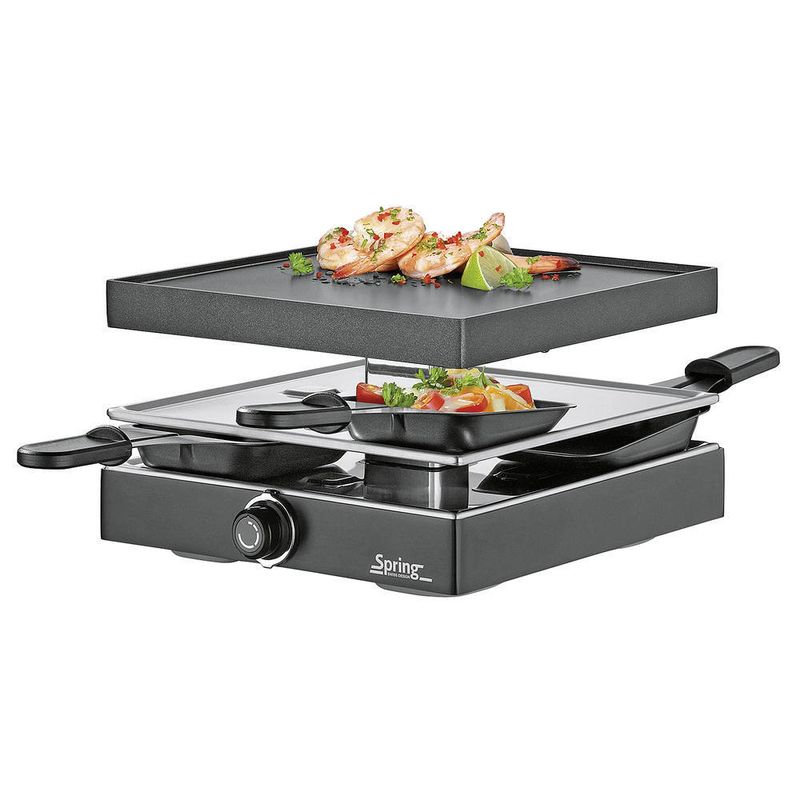 Spring - Raclette con piastra in alluminio nero 22,5 x 21,5 cm Raclette4 Classic