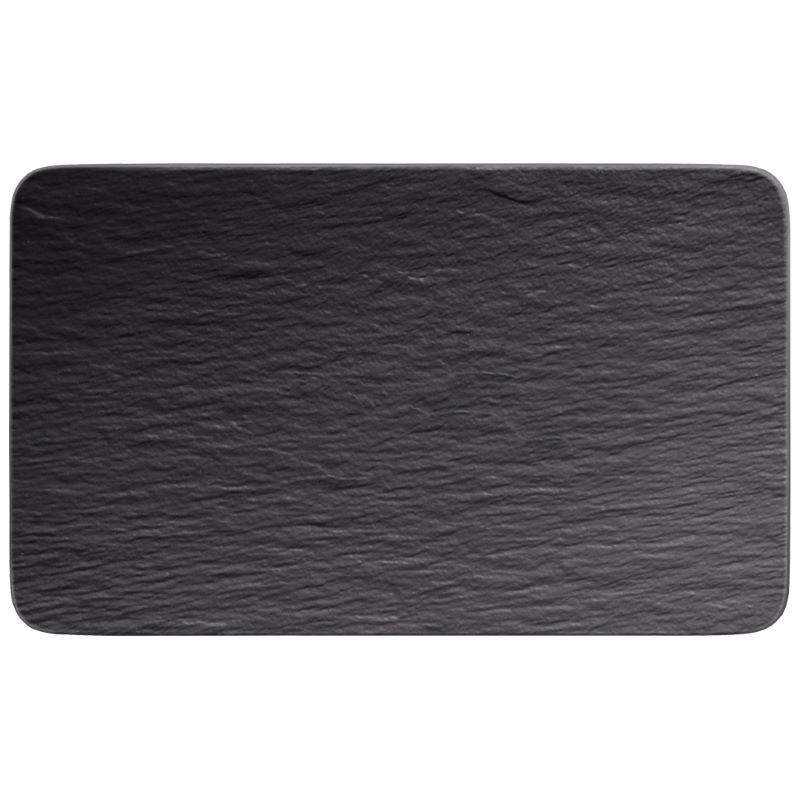 Villeroy &amp; Boch, The Rock Black Shale - Piatto rettangolare 28 x 17 cm