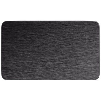 Villeroy &amp; Boch, The Rock Black Shale - Piatto rettangolare 28 x 17 cm
