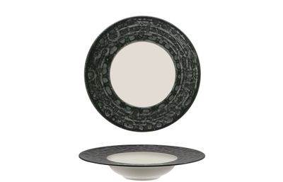 Lioness - Pasta bowl 27,5 cm interno bianco Matheria Black