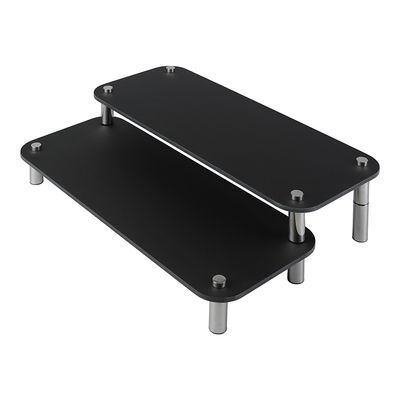 Yegam - Alzata in acrilico 2 piani nero 61,5 x 42,7 cm Domino