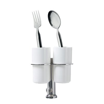 Yegam - Porta posate (forchetta + cucchiaio) Domino