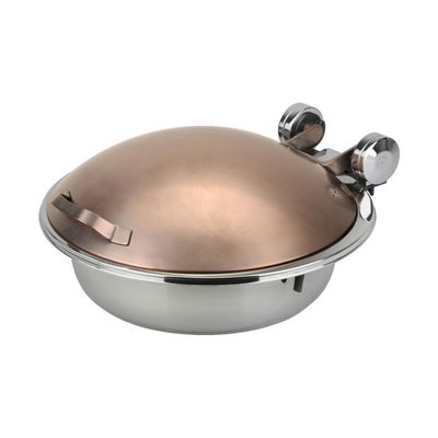 Yegam - Scaldavivande rotondo con coperchio inox bronzo 44 cm Smart W
