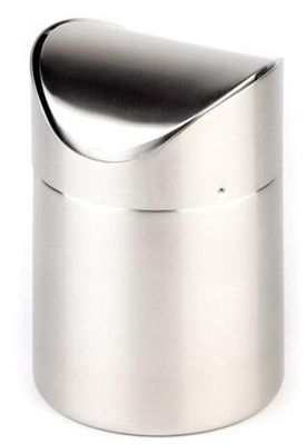 APS - Pattumiera da tavolo "Snap" 12 cm Acciaio